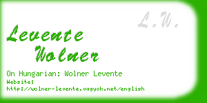 levente wolner business card